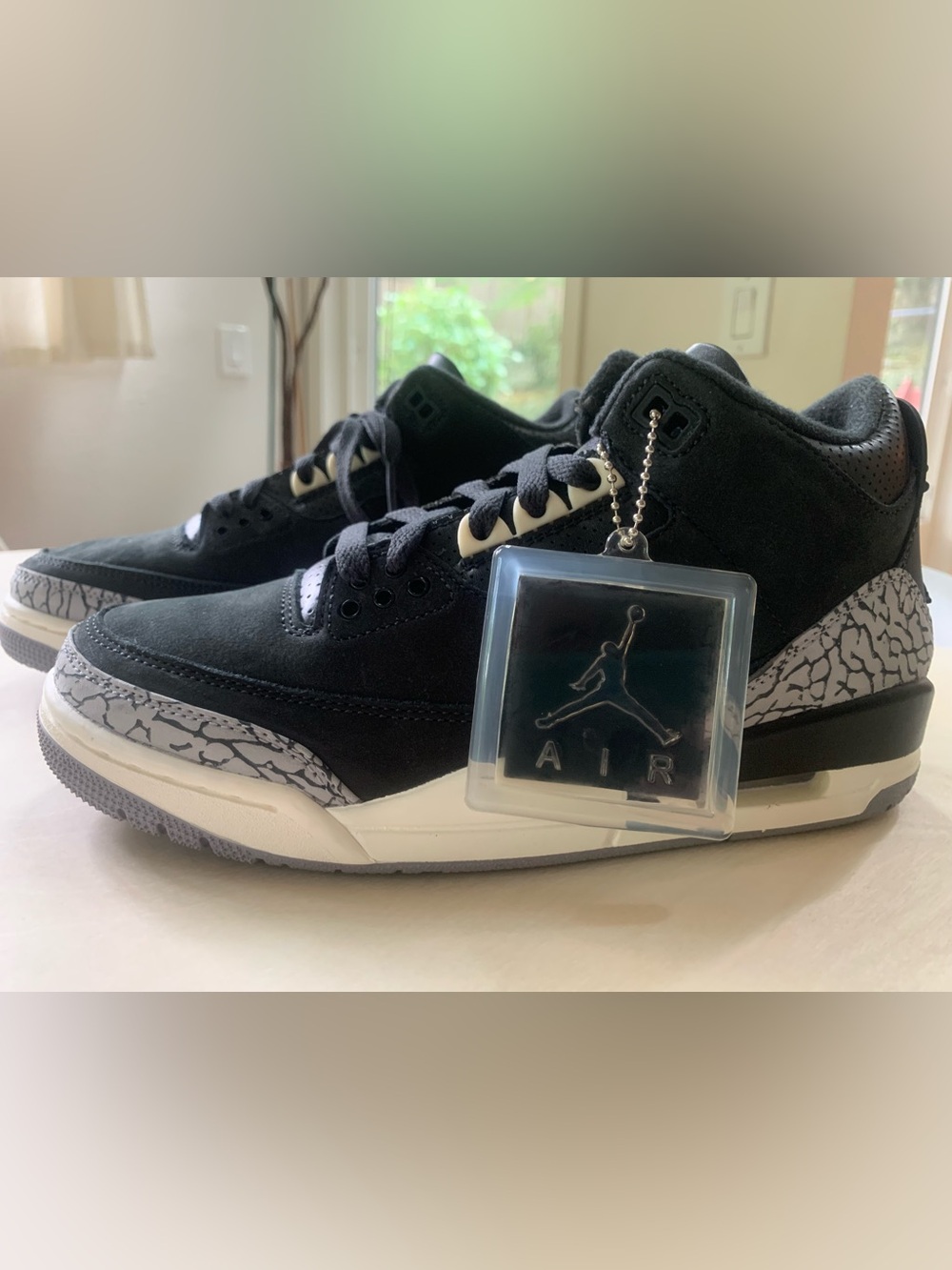 Women’s Air Jordan 3 Retro Sneakers — OFF NOIR/BLACK SAIL | Size W7.5 / 6Y
